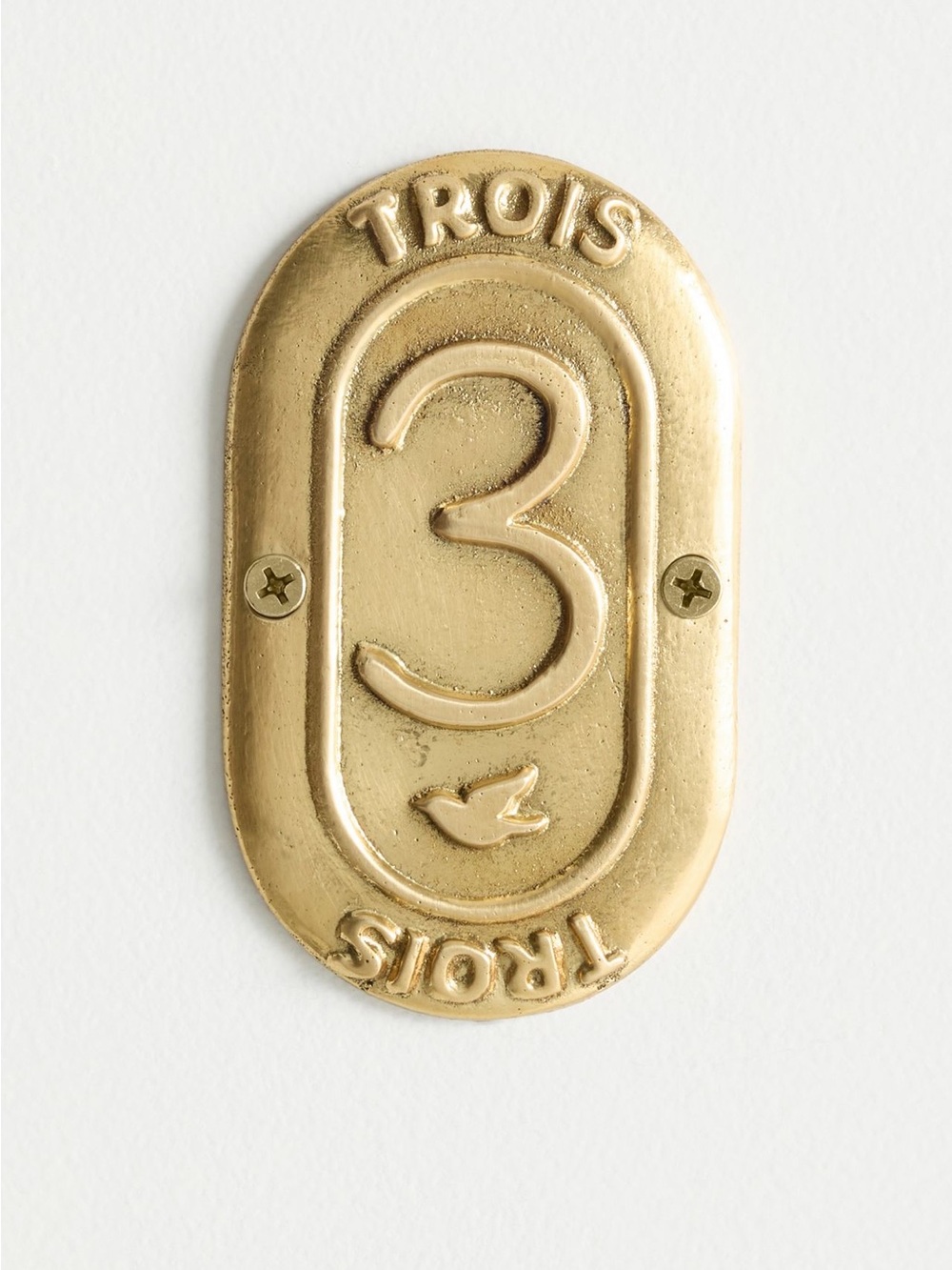 ISO Claudette brass house numbers